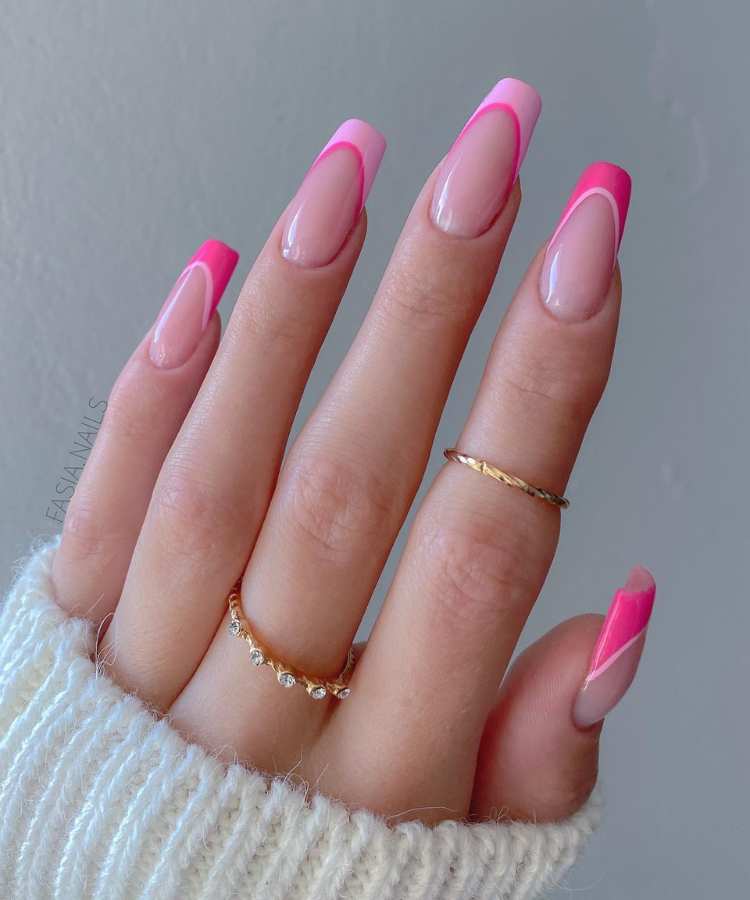 ideias de unhas decoradas rosa para inspiração