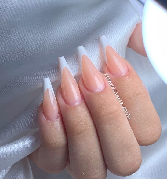 unha em gel bailarina