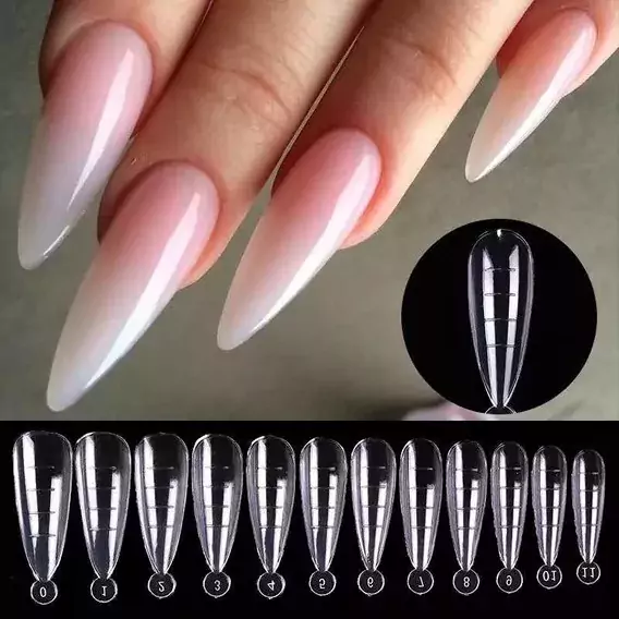 unha stiletto vermelha