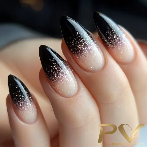 unha gel preto e branco fosca ou brilhante