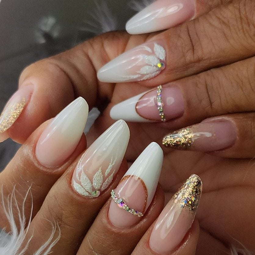 unha stiletto noiva
