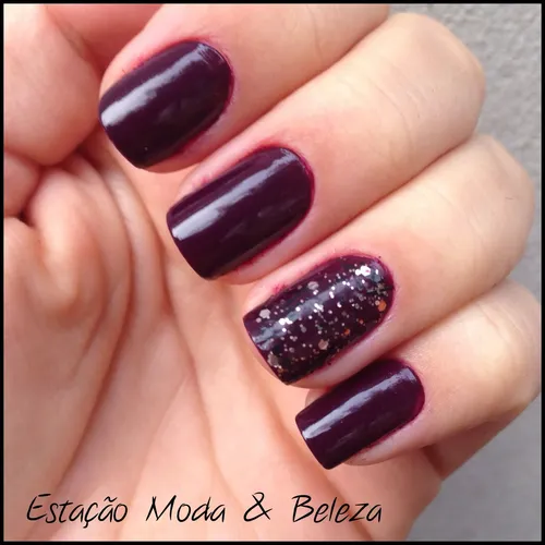 unha vinho filha única glitter