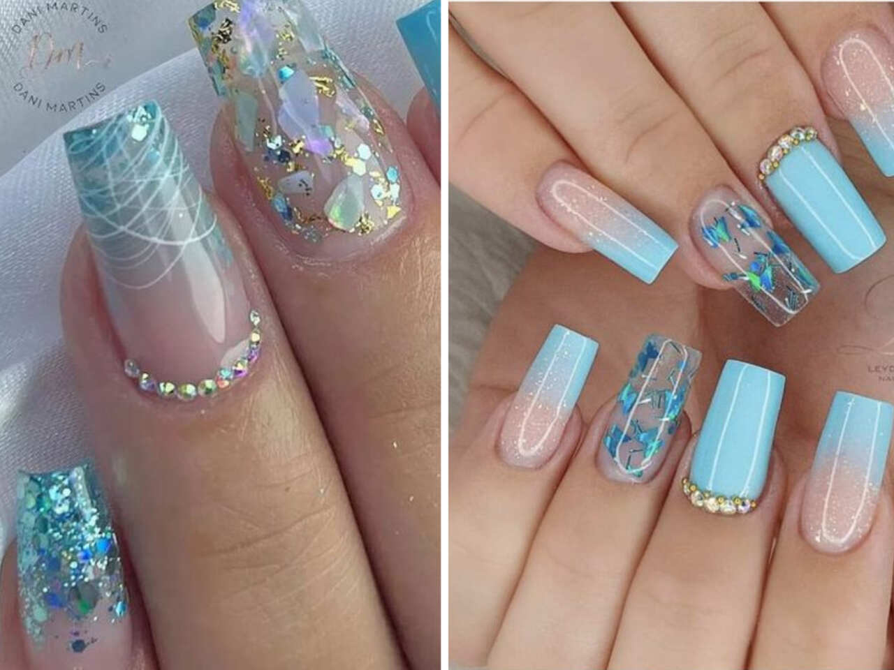 quanto custa fazer unhas azuis decoradas em salão