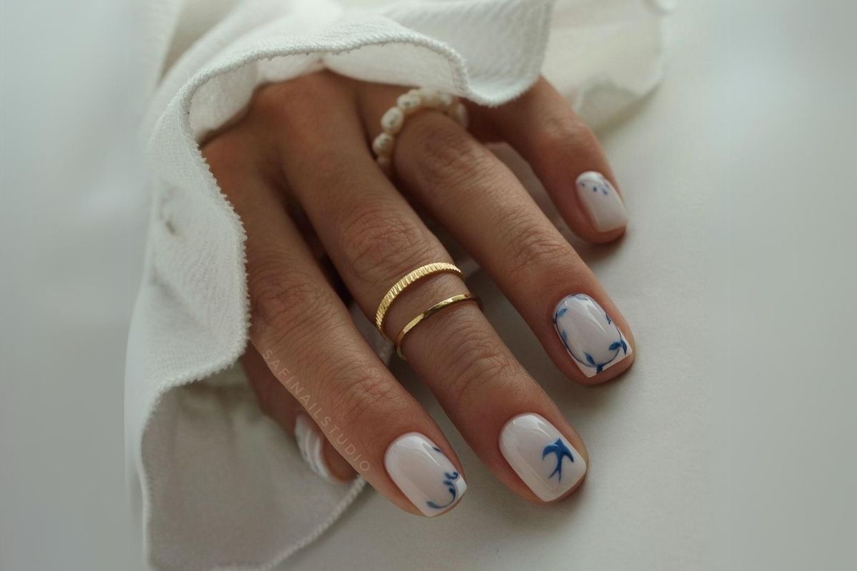 inspiração unhas curtas elegantes para festa