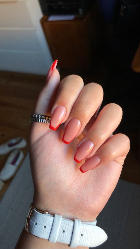 unhas de gel curtas vermelhas preço