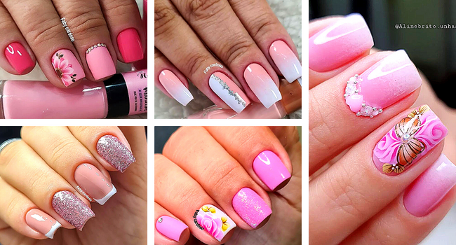 Como Fazer Unhas Baby Boomer Rosa em Casa