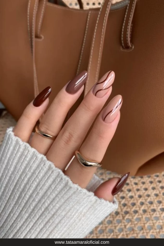 unhas almond francesinha moderna