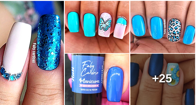 Unhas Decoradas Azuis 2016