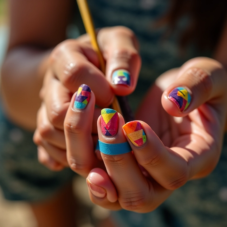 Unhas Decoradas Com Durex