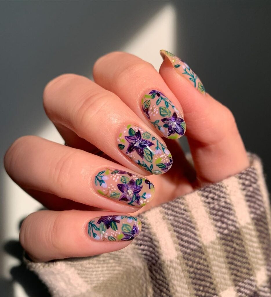 passo a passo flor carga dupla unhas