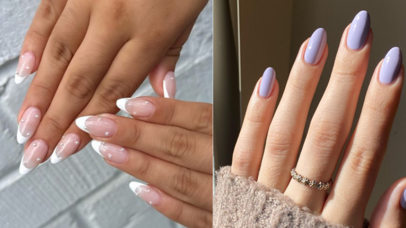 francesinha em unhas redondas