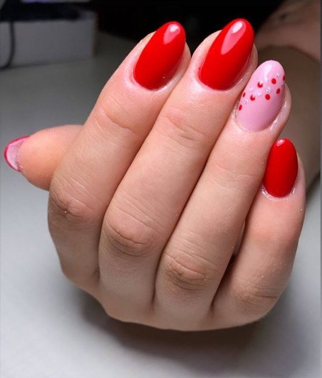 unhas decoradas simples vermelha