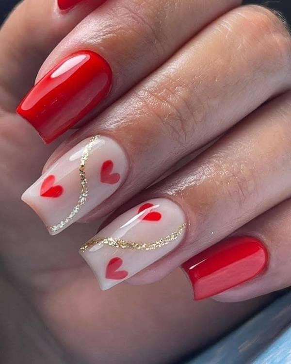 ideias de unhas decoradas simples vermelhas para iniciantes
