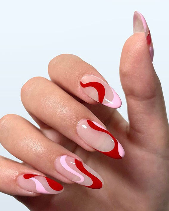 erros comuns unhas decoradas vermelho e branco