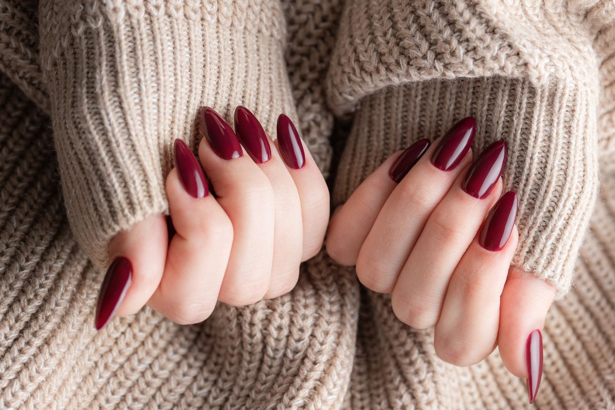 inspiração unhas decoradas vinho