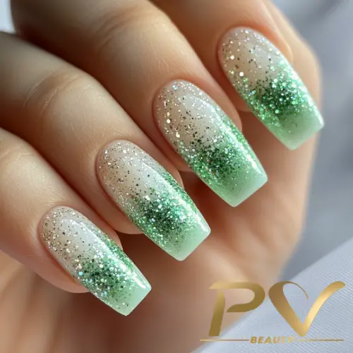 tendências unhas em gel verde