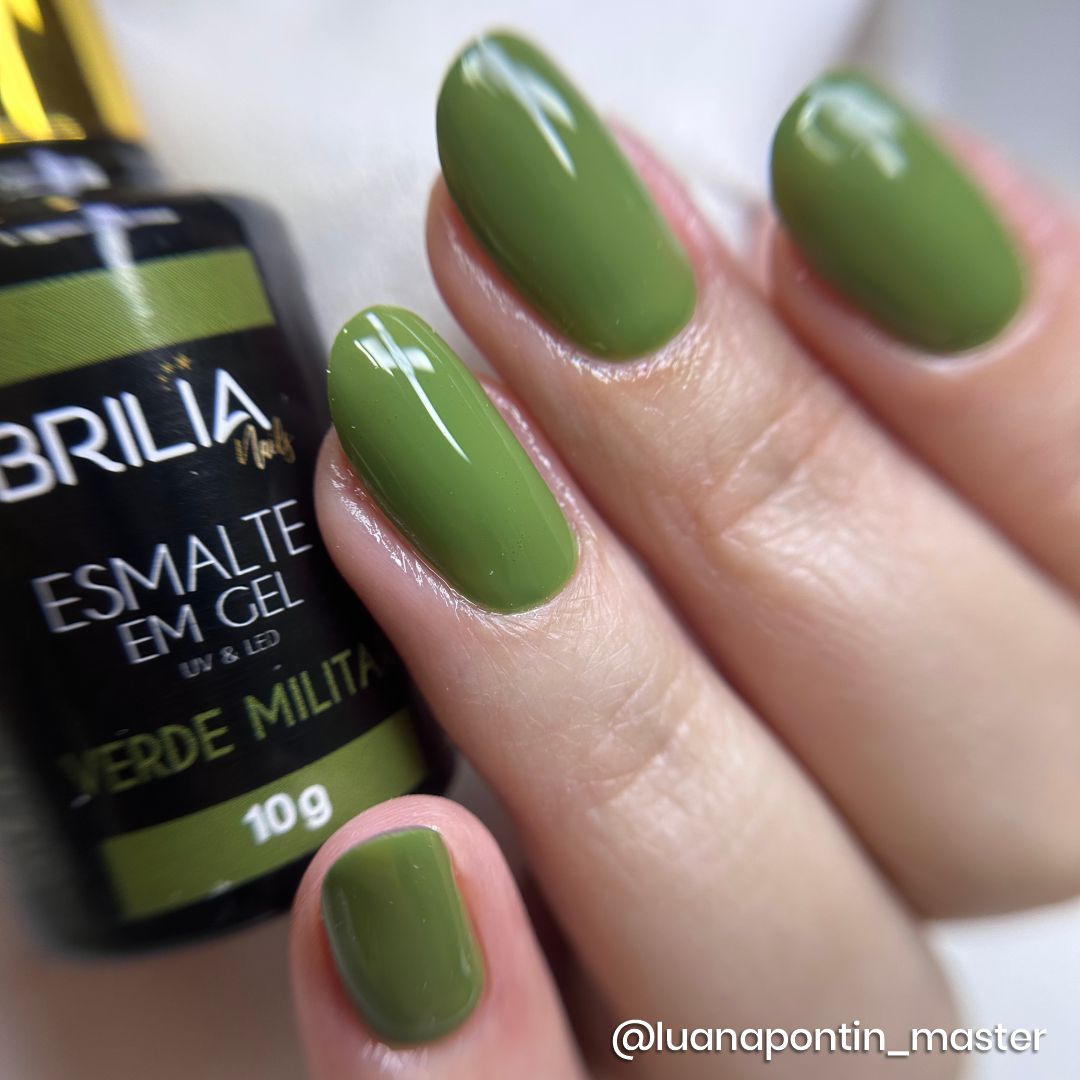 manutenção unhas em gel verde