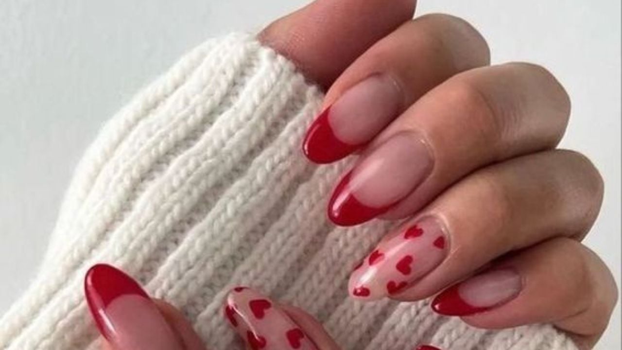 unhas em gel vermelho