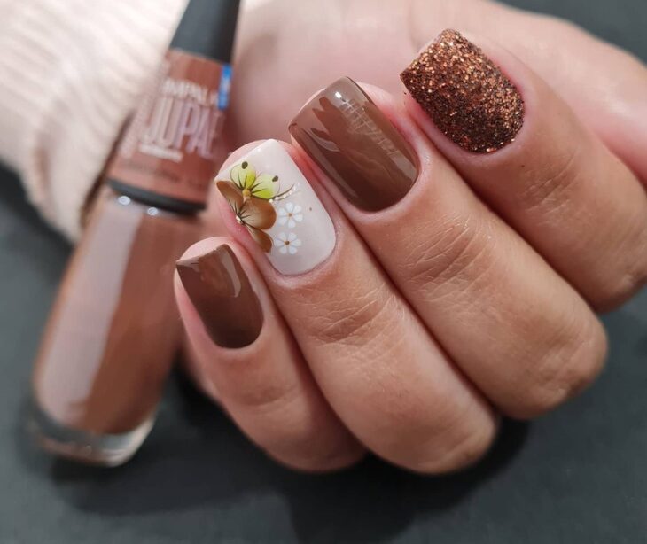 preço unhas marrom com francesinha