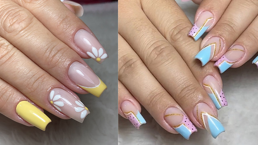 unhas naturais decoradas fáceis