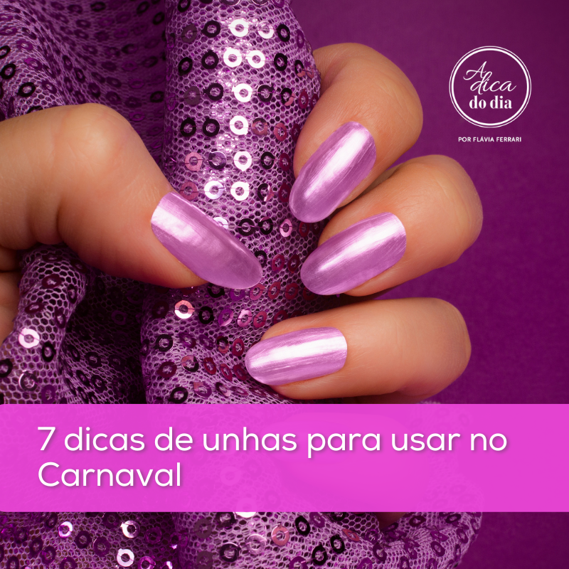 ideias de unhas para carnaval com glitter