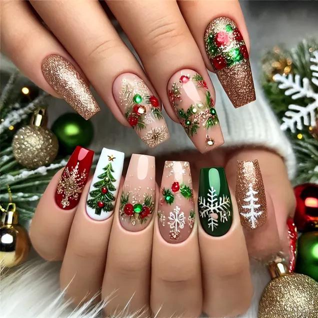 nail art de natal