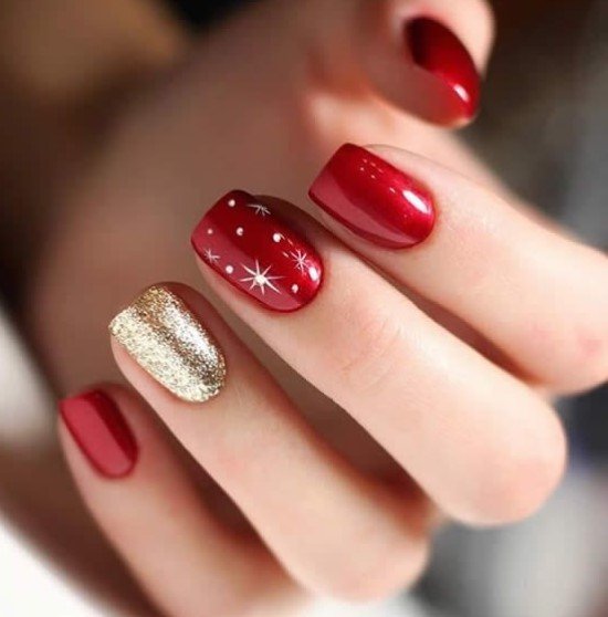 unhas de natal elegantes
