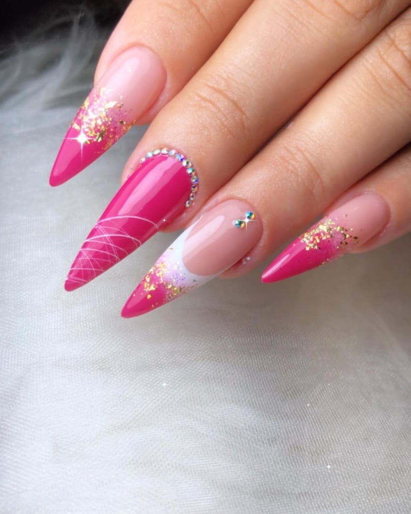 ideias unhas pink decoradas 2026
