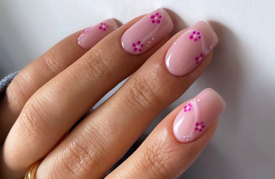 tutorial unhas pink ombré com glitter
