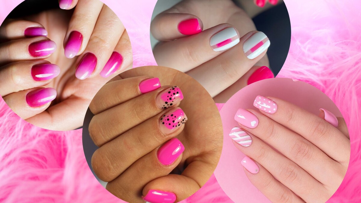 unhas pink