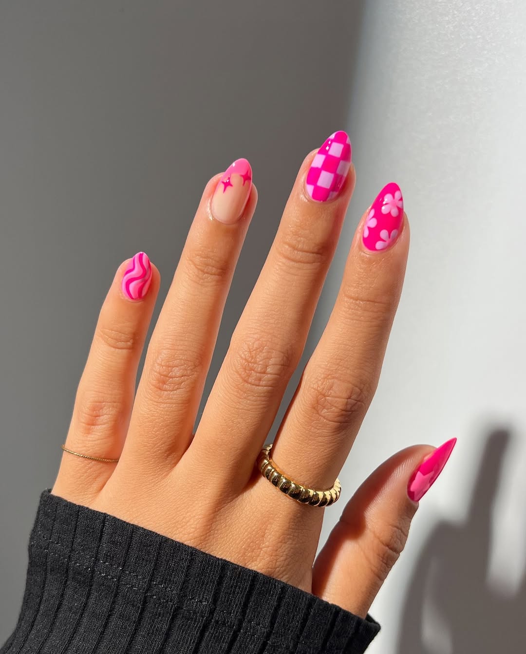 unhas pink