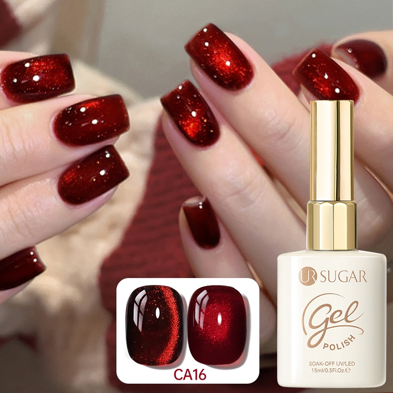 Esmalte em gel vermelho cereja