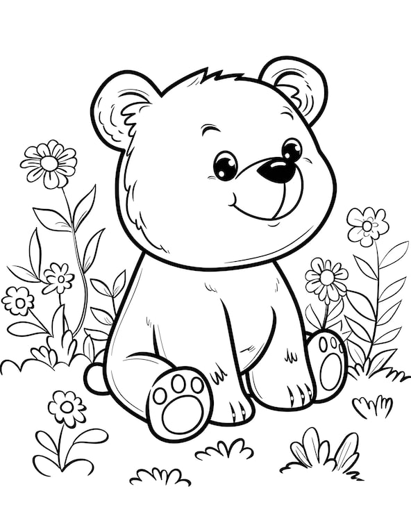 desenho de urso para colorir