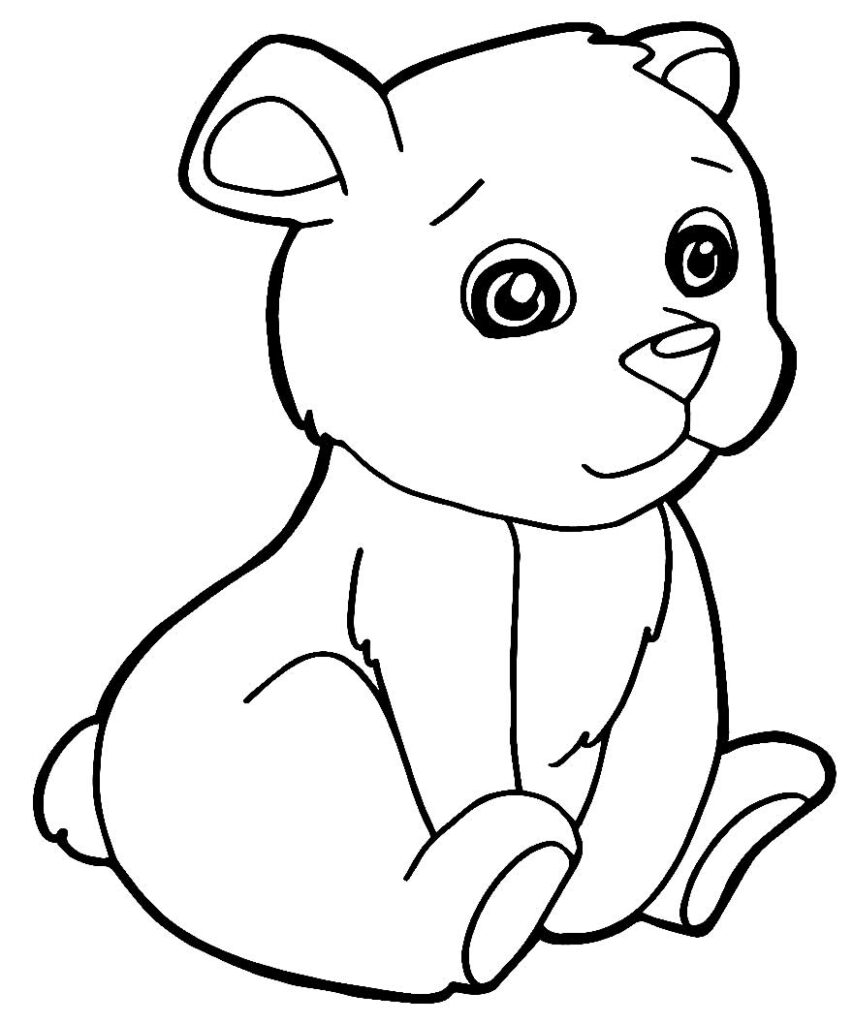 colorir urso panda