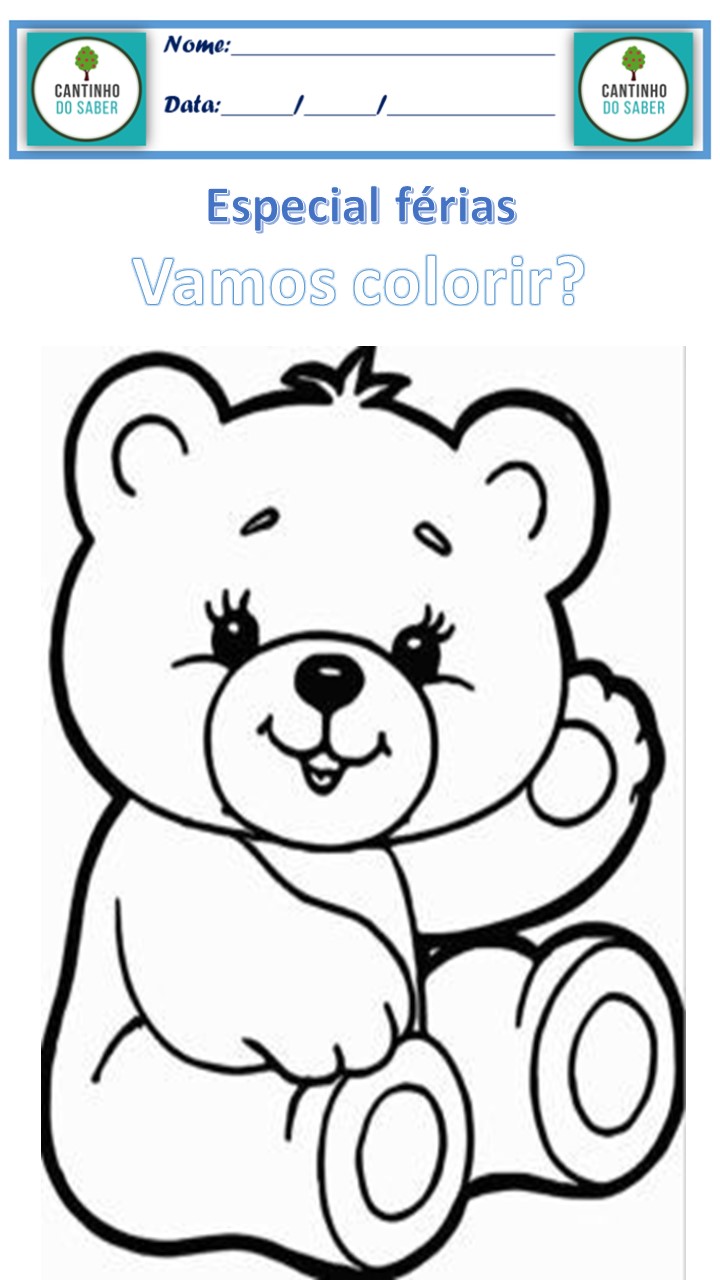 desenho de urso para colorir