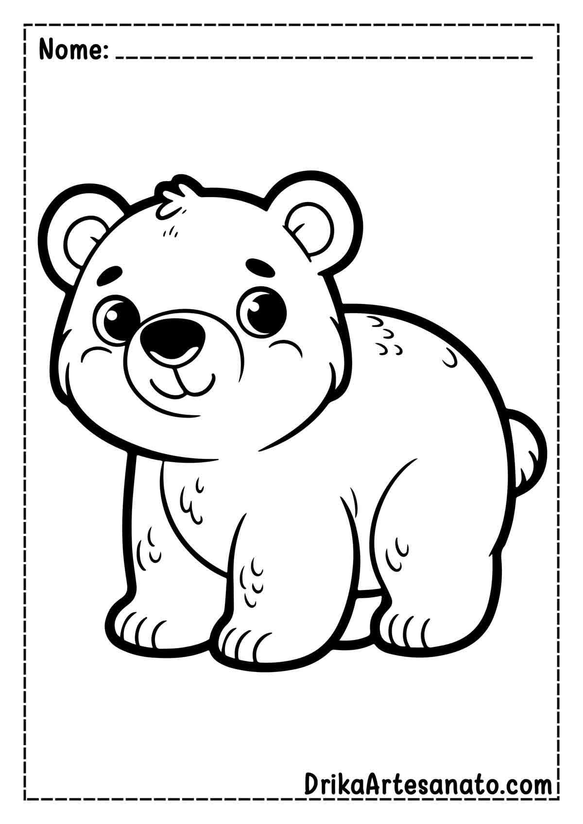 colorir urso panda