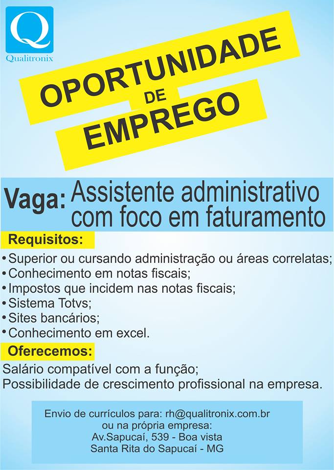 oportunidades de emprego assistente administrativo fevereiro 2026