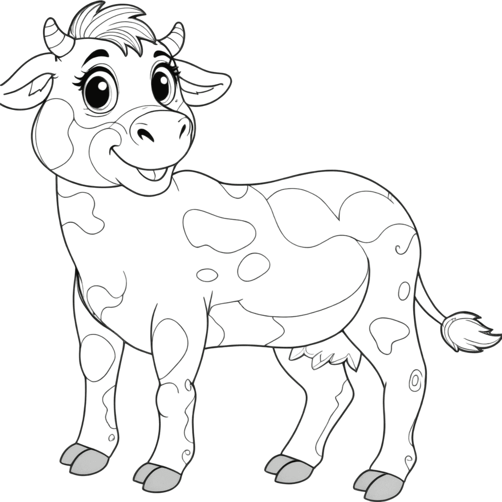 vaca para pintar online