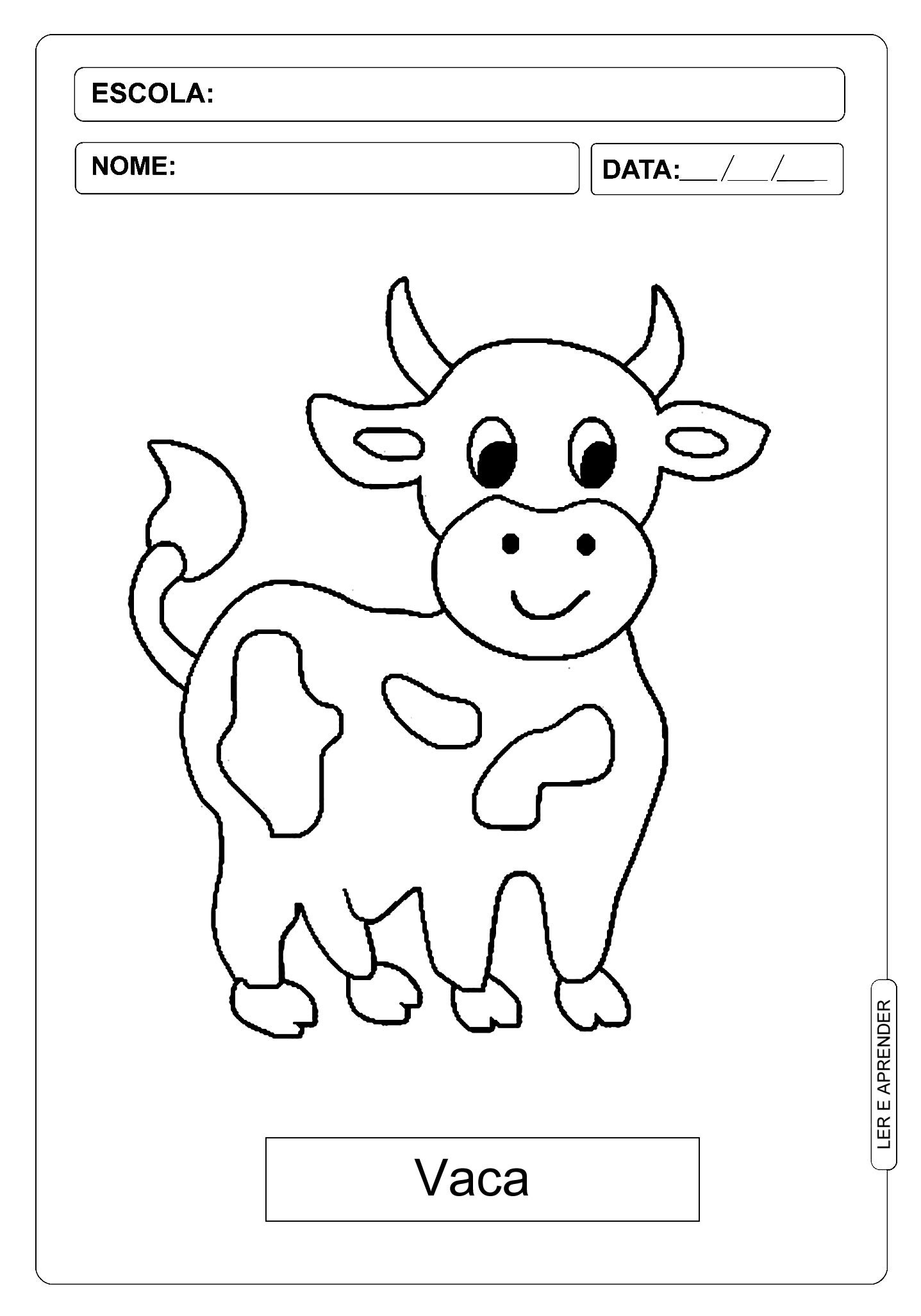desenho de bezerro para colorir
