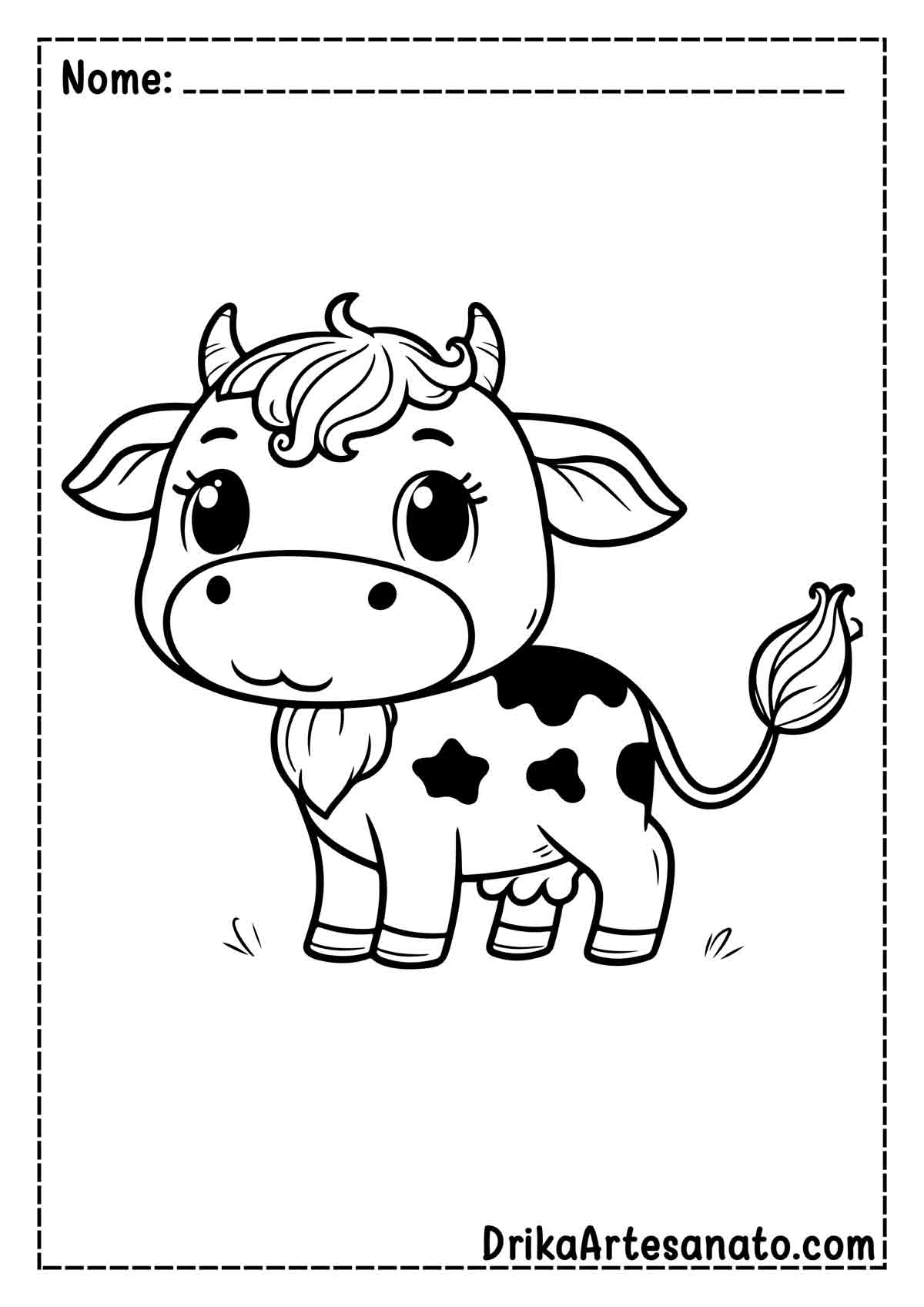 desenho de vaca para colorir e imprimir