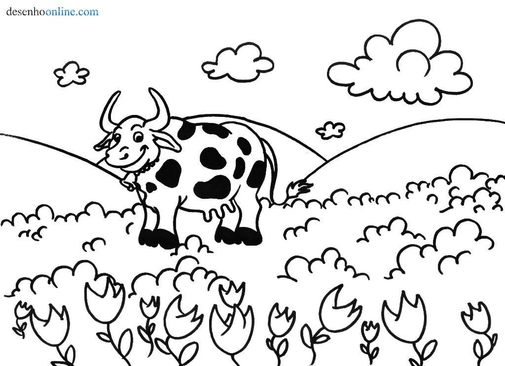 vaca para pintar online