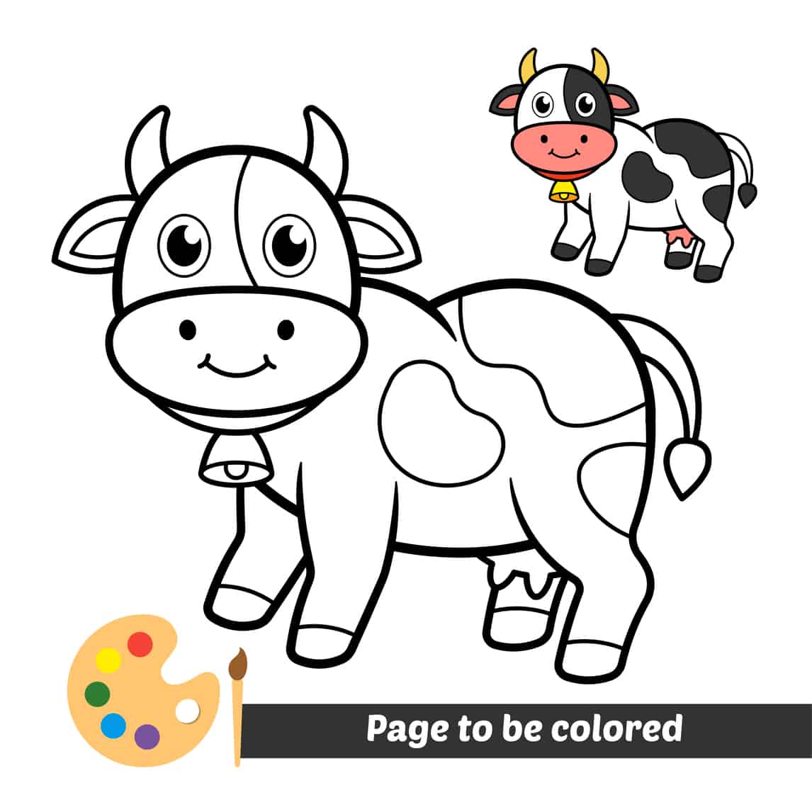 desenho de vaca para colorir e imprimir