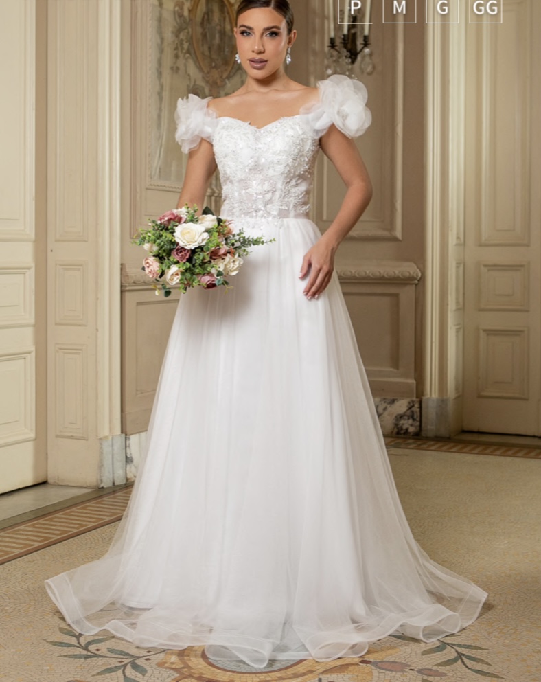 vestido noiva ombro a ombro renda