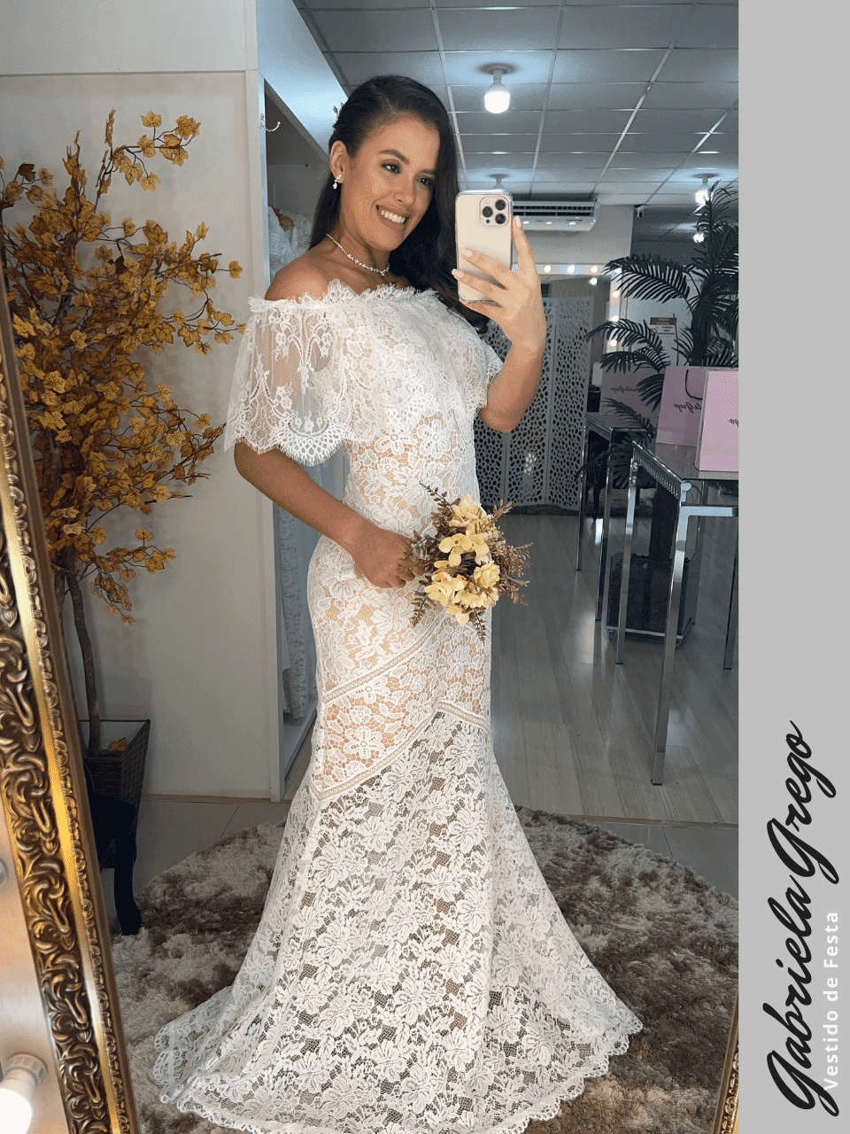 vestido noiva ombro a ombro com fenda