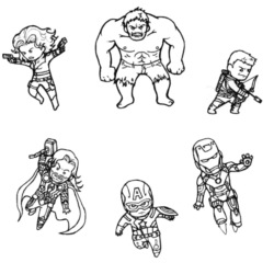 Desenhos Vingadores para imprimir