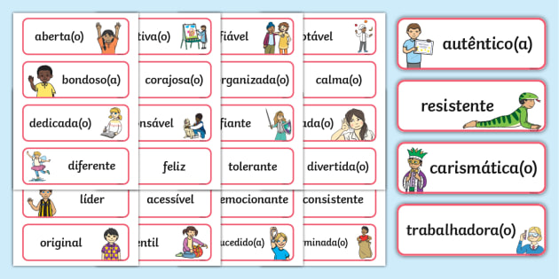 lista de adjetivos com a letra o