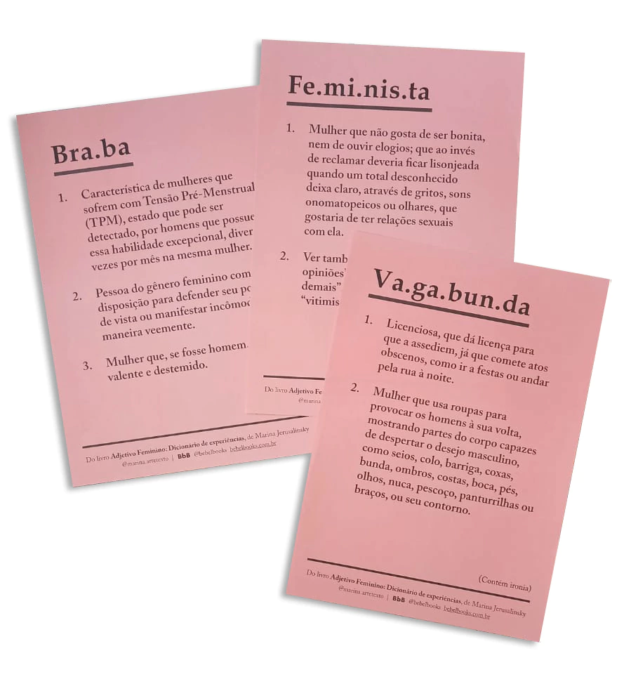 adjetivos com o para objetos