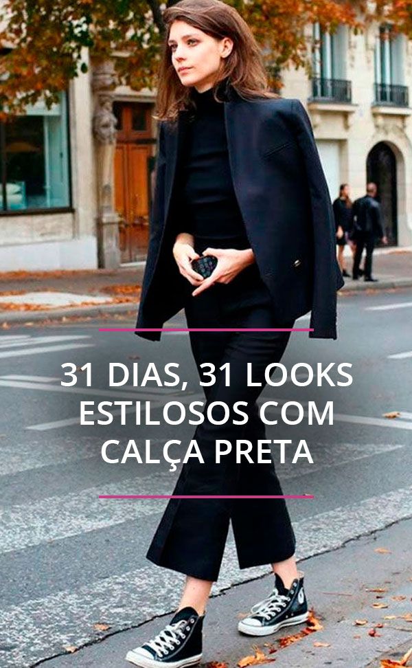 looks com calça preta para festa
