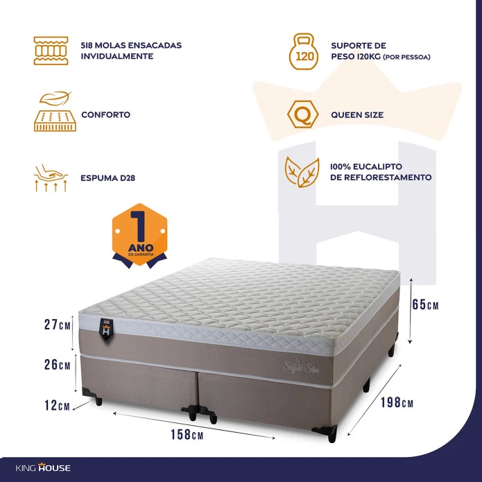 altura ideal cama queen por estatura