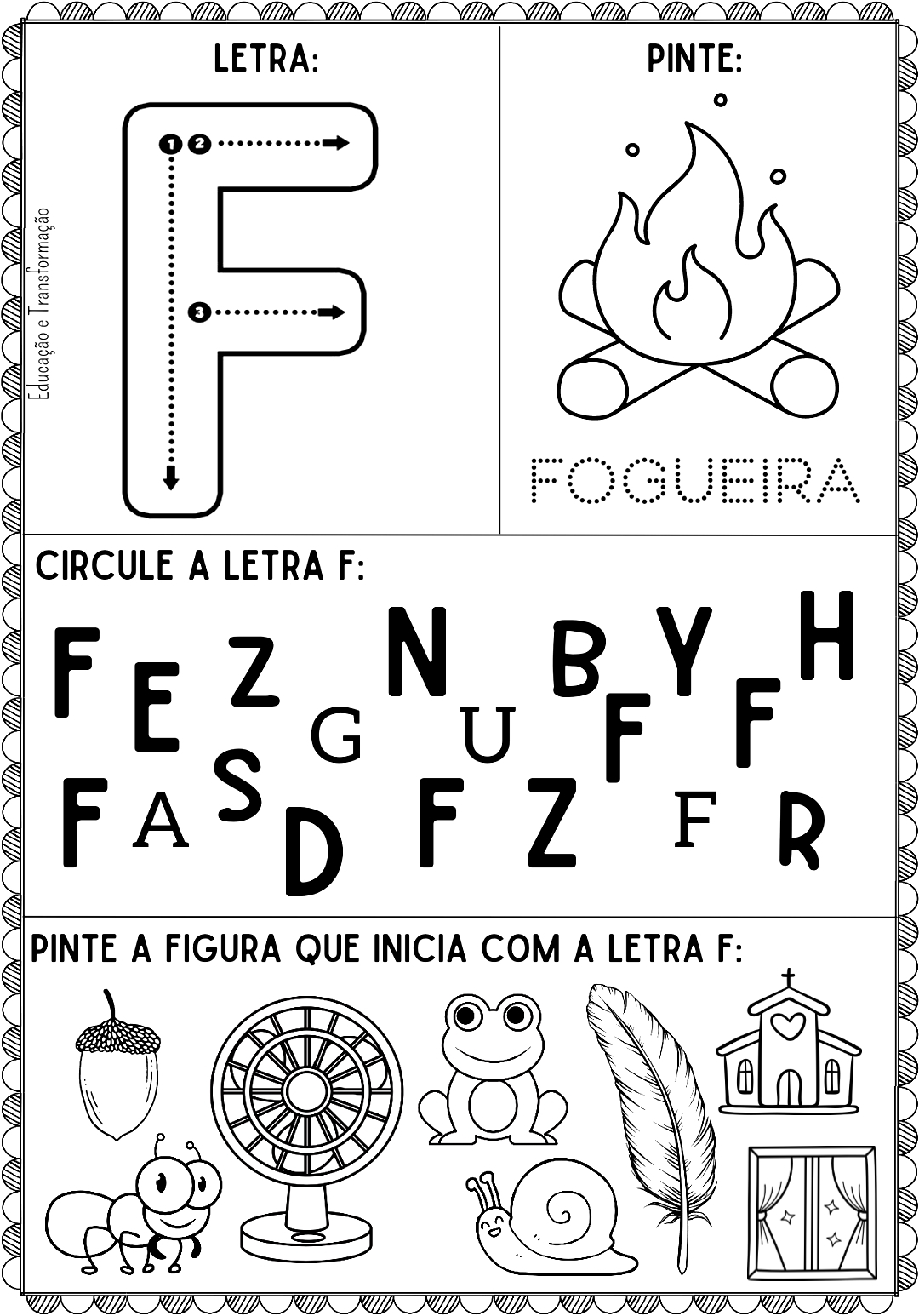 consciência fonológica letra f